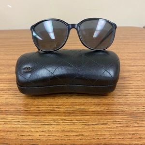 Chanel Sunglasses 5207 5013C Black Round  56 mm